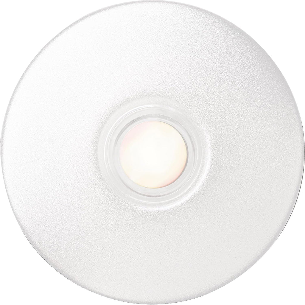Lighted Round Door Chime Button White WH5WL, White Doorbell Button for Refits or Home Improvement, Wired Doorbell