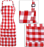 2 Pcs Chef Hat Apron Chef Costume for Women Men Adult