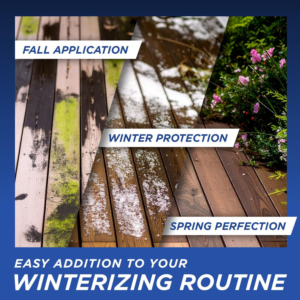 Outdoor Cleaner & Winterizer - Spray in Fall, Works all Winter Long to Prevent Mold, Moss, Algae Stains from forming