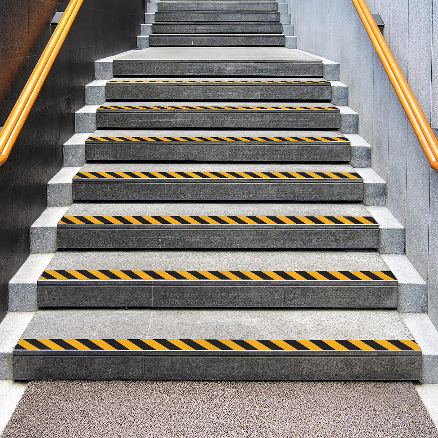 2" x 32" Anti Slip Tape Black Yellow – Non-Slip Traction for Steps, Ladders & Shop Floors, All-Weather Waterproof