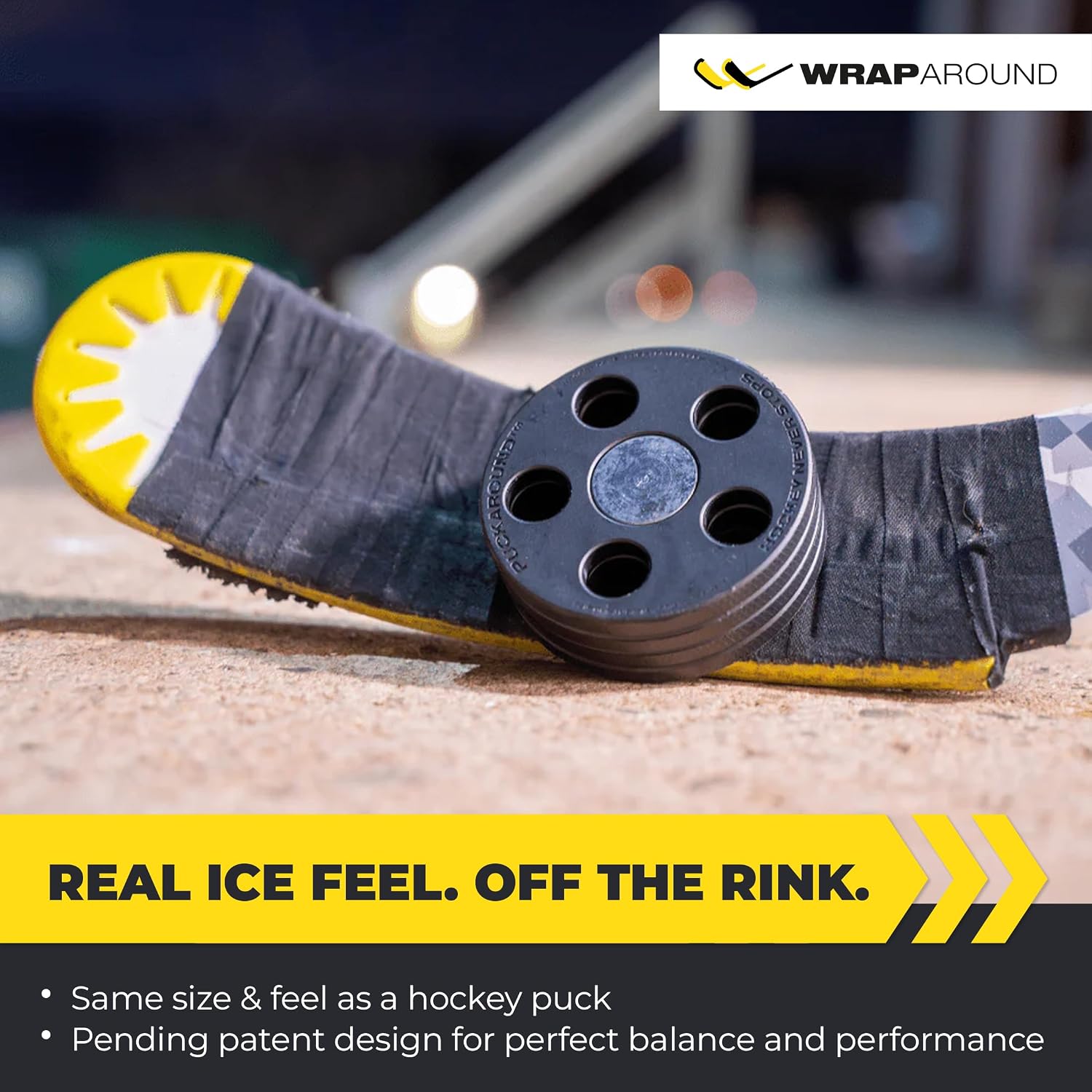 Puckaround Street & Roller Hockey Puck, Real Ice Feel | Durable for Stickhandling & Shooting – Hockey Game & Training