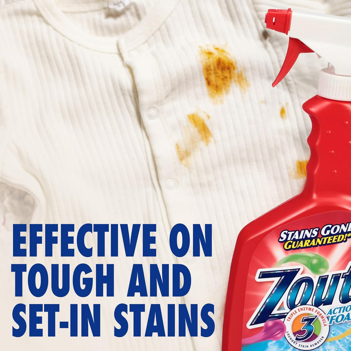 Laundry Stain Remover Spray, Triple Enzyme Formula, 22 Ounce Bottles, 2-Pack