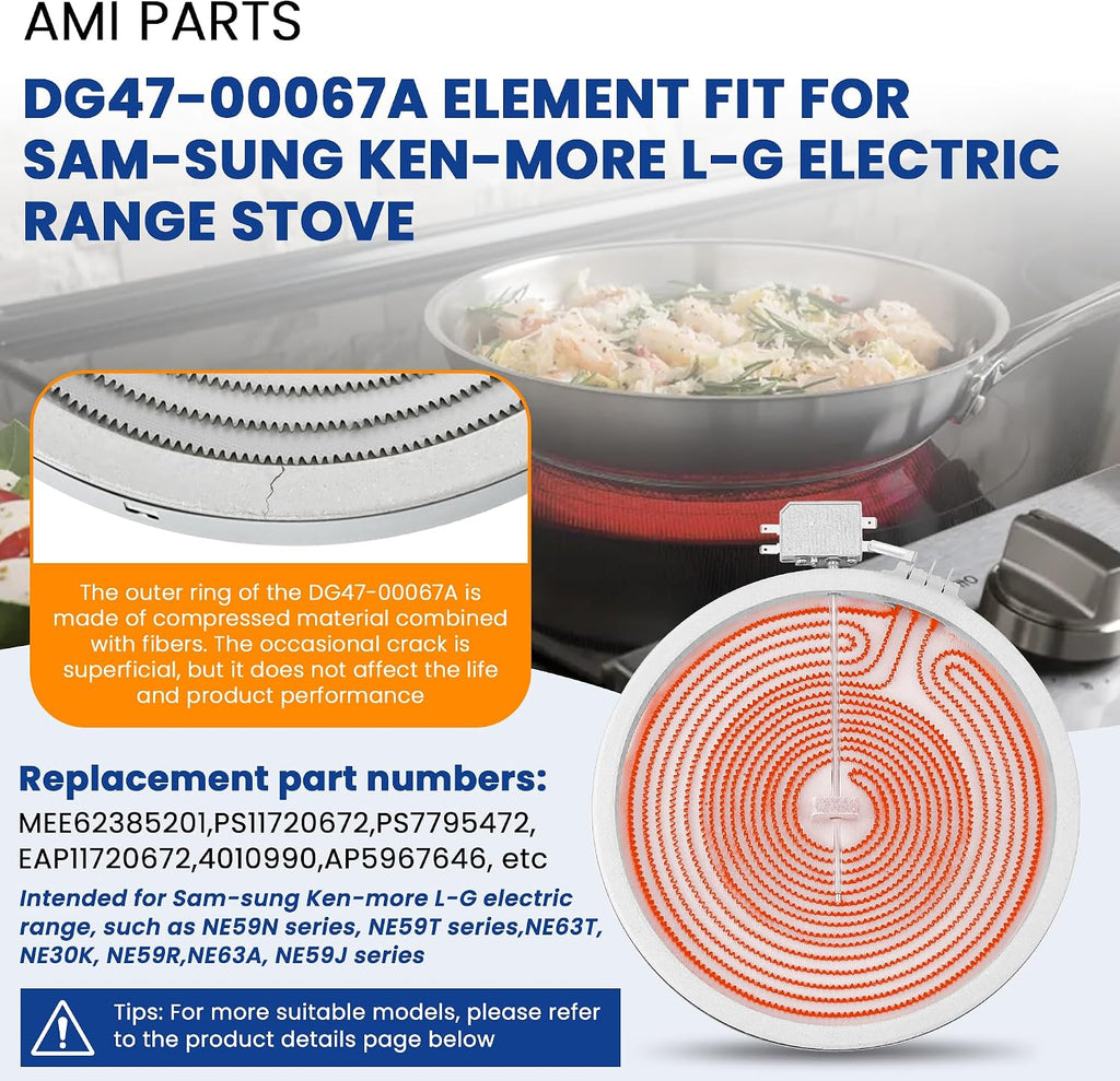 DG47-00067A 10 In Dual Radiant Surface Element Fit For L-G Electric Ranges