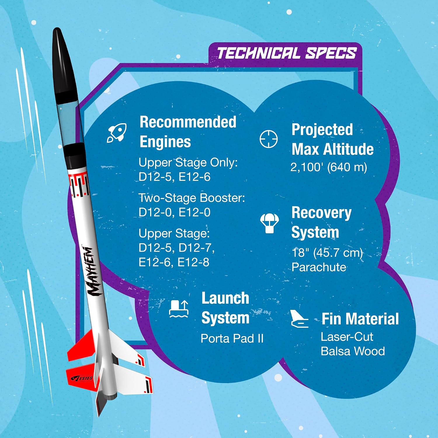 1320 Mayhem Advanced Model-Rocket Kit