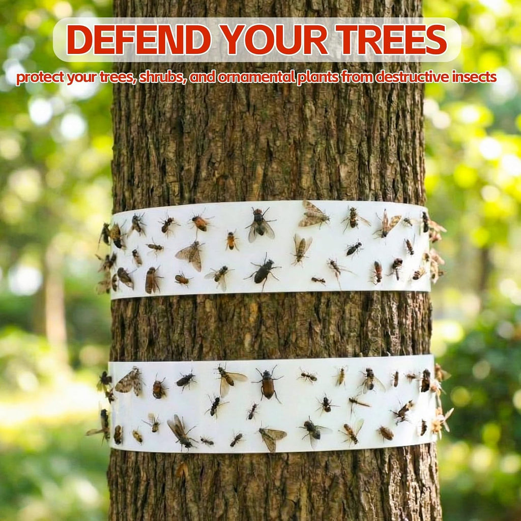 18 Rolls Spotted Lantern Fly Traps Ant Insect Barrier, 30 ft Each, Outdoor Fly Tree Tape Trees Wrap Spotted
