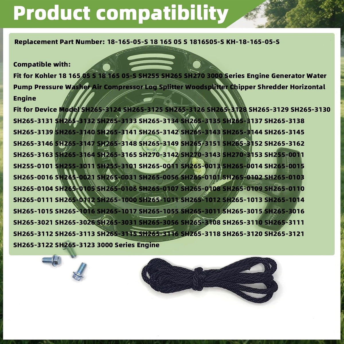 Recoil Pull Starter Assembly Replacement Part 18-165-05-S