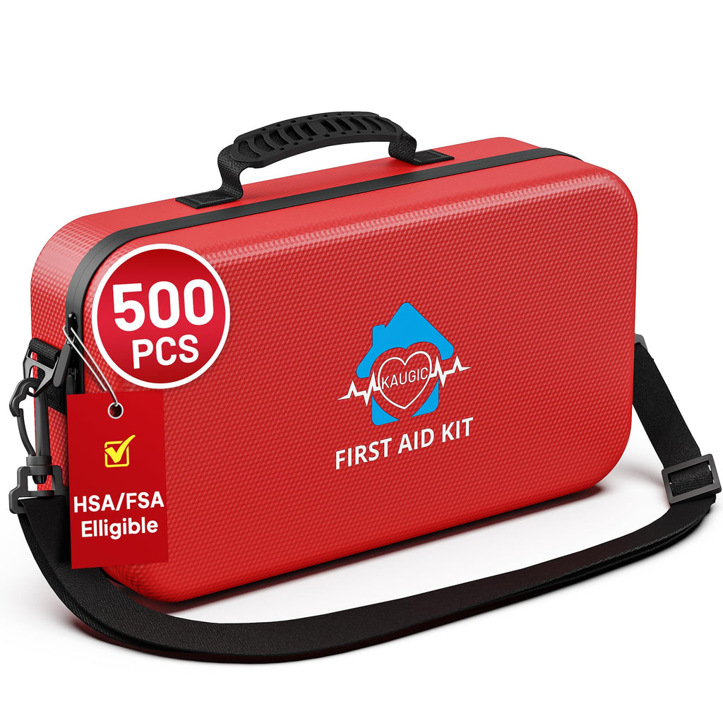 500PCS Waterproof Hard Shell First Aid Kit, Travel