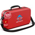 500PCS Waterproof Hard Shell First Aid Kit, Travel