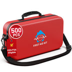 500PCS Waterproof Hard Shell First Aid Kit, Travel