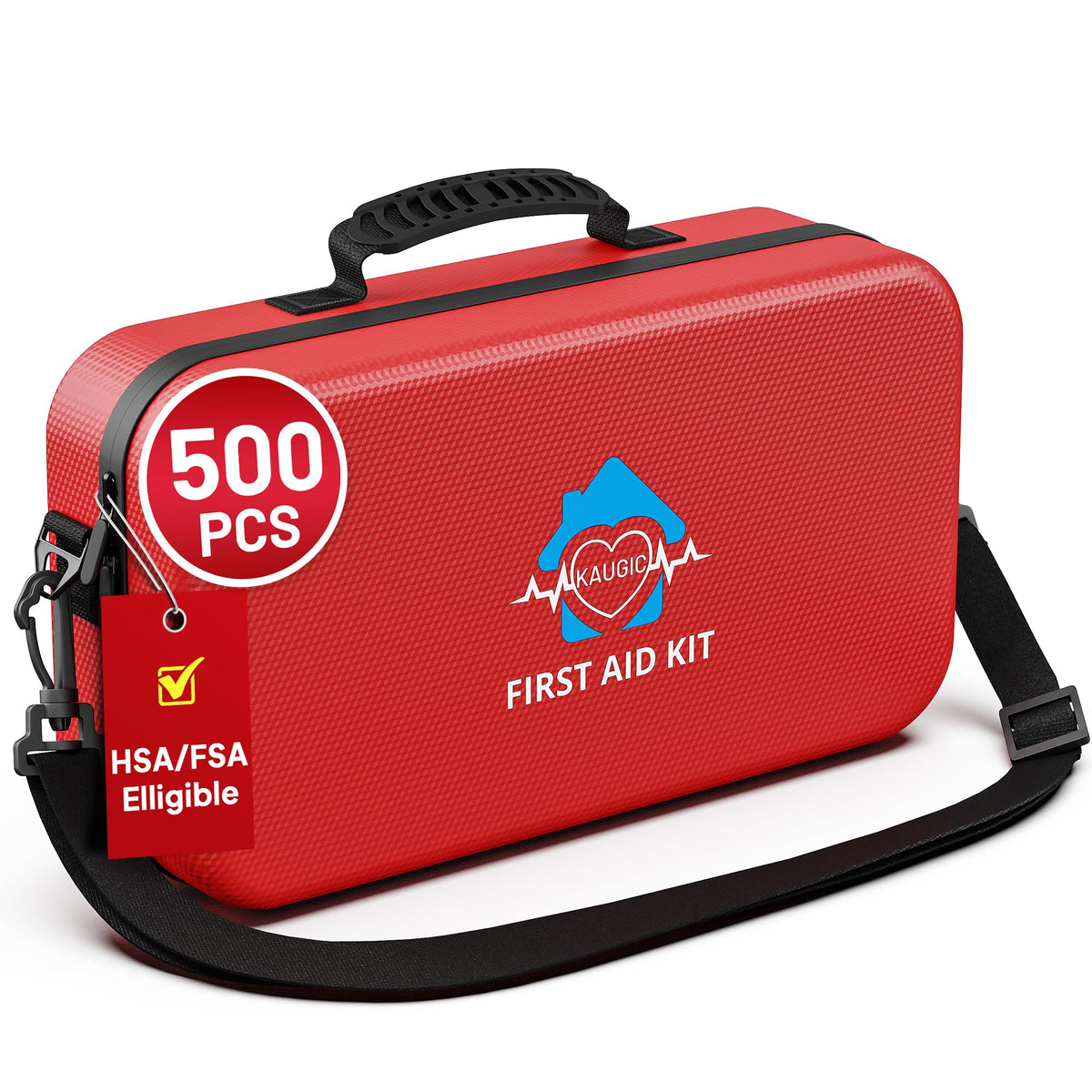 500PCS Waterproof Hard Shell First Aid Kit, Travel