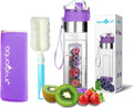 AquaFrut 24 OZ Bottom Loading Fruit Infuser Water Bottle, BPA-Free Tritan | Complete Bundle with Insulating Sleeve