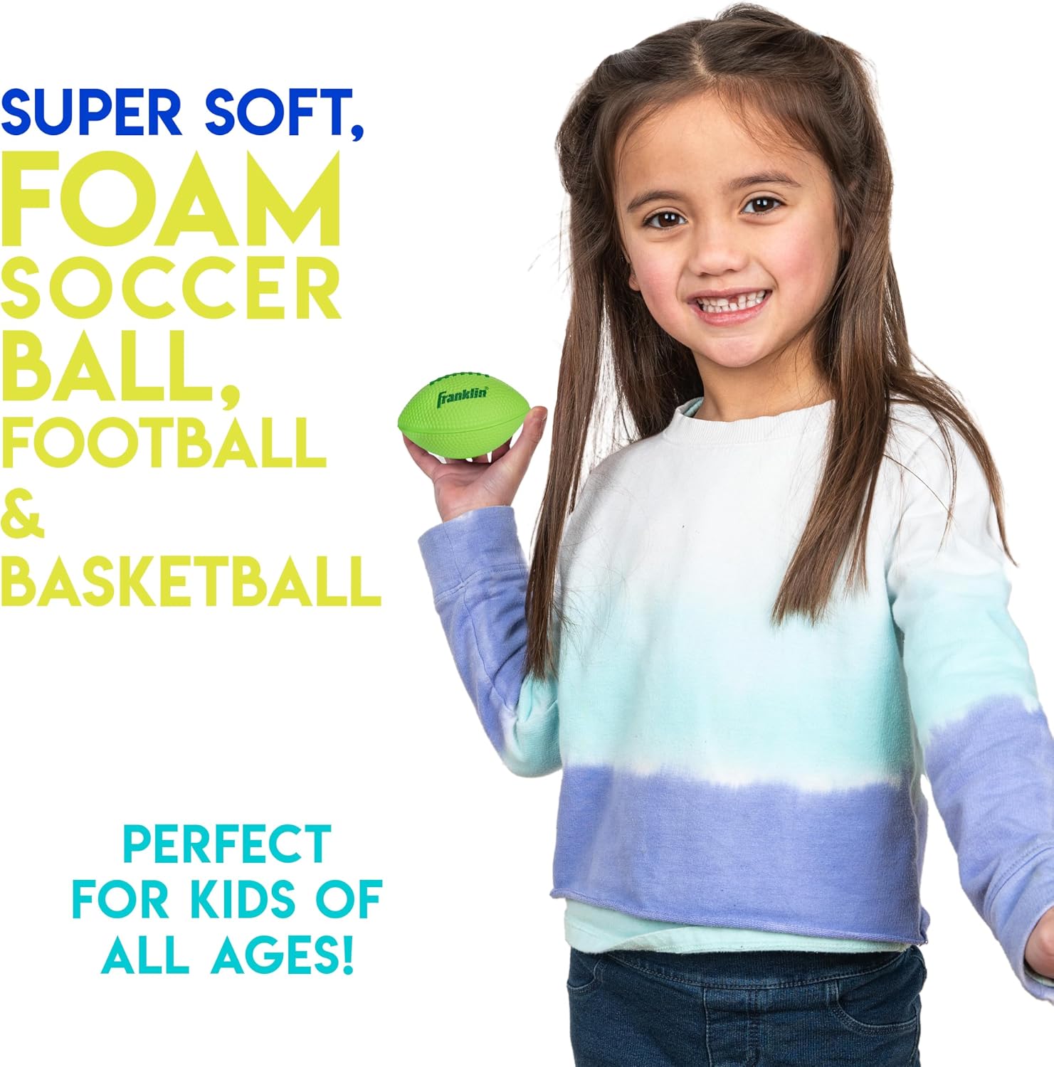 Kids Mini Foam Sports Balls - Indoor + Outdoor Soft Foam Toy Balls for Kids - Perfect Backyard + Practice - Mini