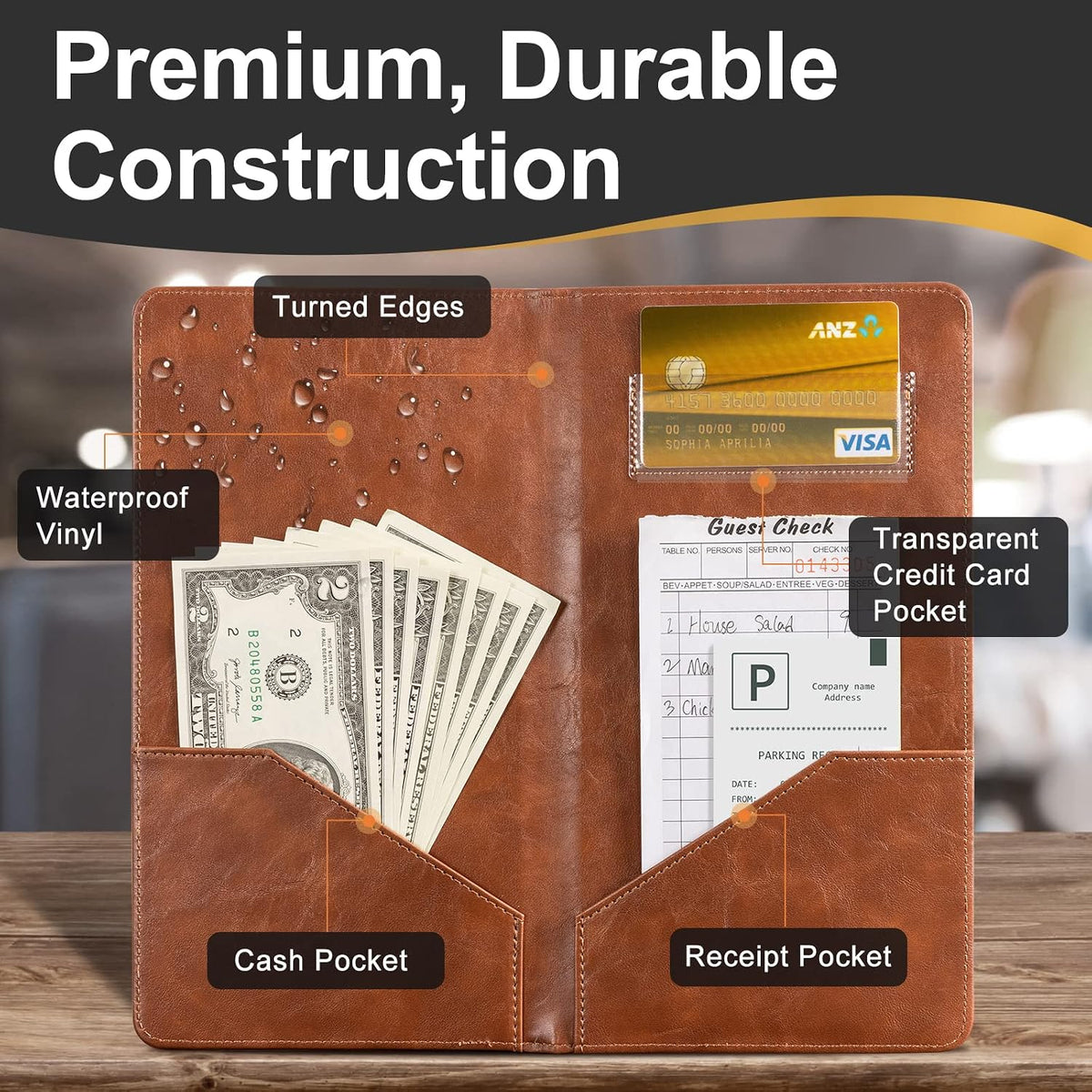 Restaurant Check Presenters, Guest Check Card Holder, Restaurant Bill Holder, Check Presenters for Restaurants