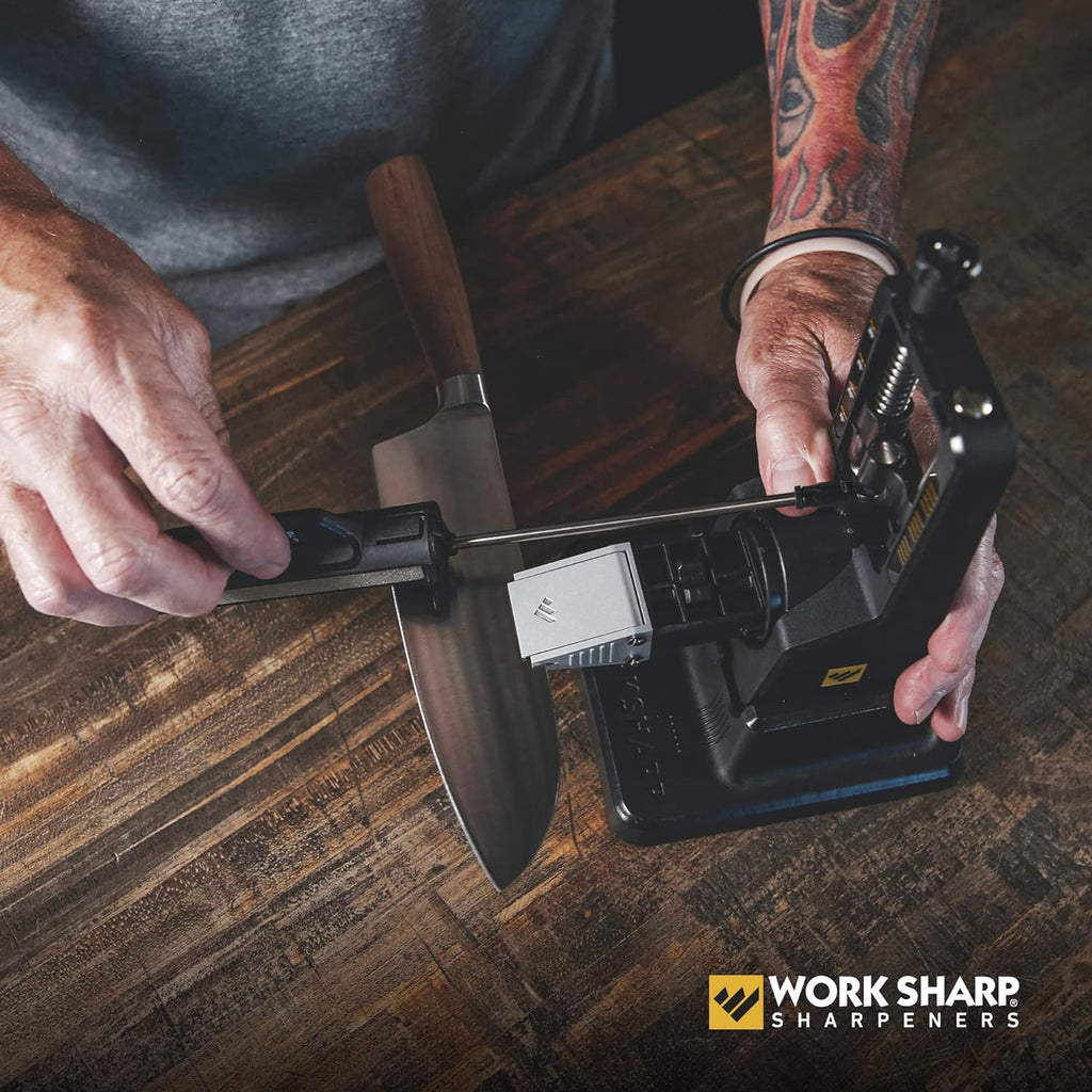 Precision Adjust Knife Sharpener Kit - Fixed Angle Sharpening System for Kitchen & Pocket Knives - Professional