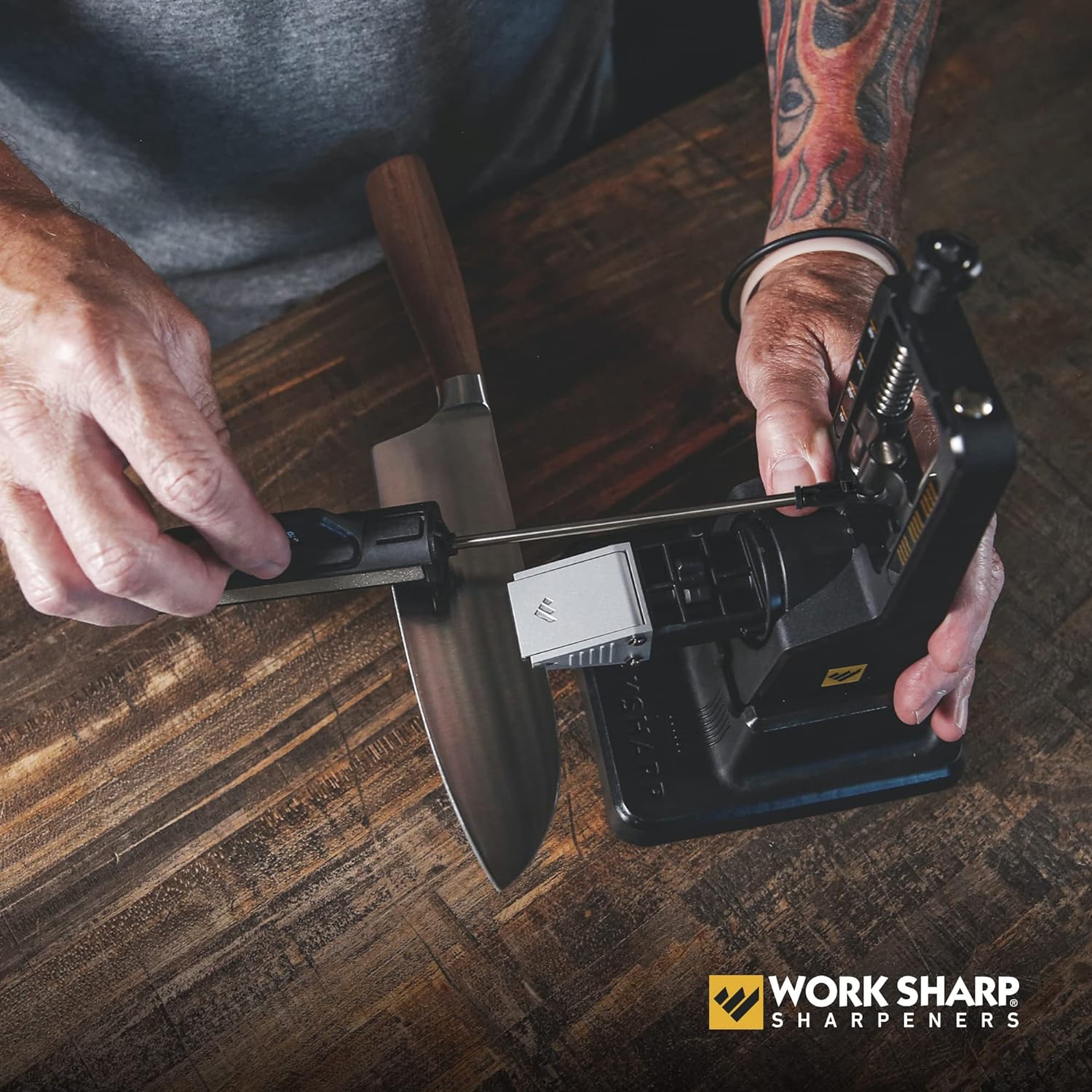 Precision Adjust Knife Sharpener Kit - Fixed Angle Sharpening System for Kitchen & Pocket Knives - Professional