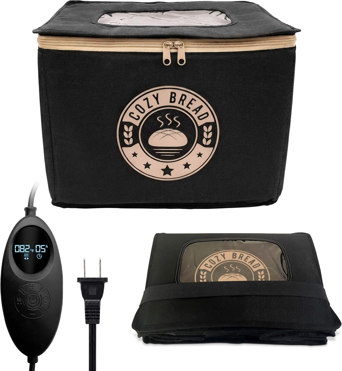 Proofer | Sourdough Proofing Box | Thermostat Control | Collapsible Bread Proofer for Dough Fermentation | USA Brand