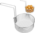 Deep Fryer Basket 2L Stainless Steel Round Fry Strainer with Handle