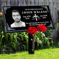 Grave Markers for Cemetery for Humans with Photo, 12x6 Tombstones for Graves Stone Temporary Headstones for Graves