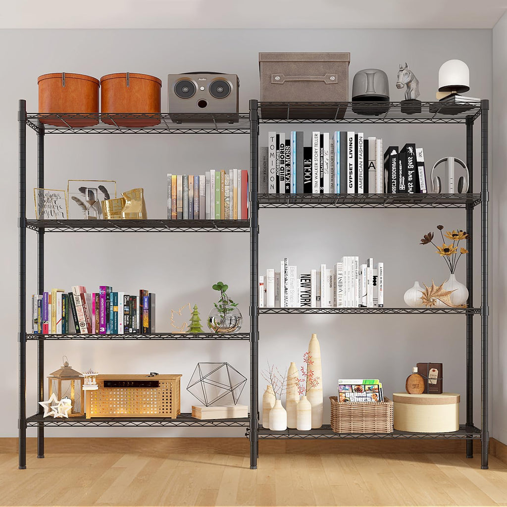 8-Tier Wire Shelving Unit,49.2''W Storage Shelves,Metal Shelving for Storage Rack Shelves for Storage Heavy Duty