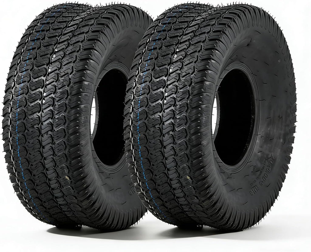 13x5.00-6 Lawn Mower Tires (Set of 2), 4Ply Tubeless Turf Tires for Riding Mower Garden Tractor, Turf Saver Lawn