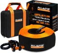 Extreme Duty Tow Strap Recovery Kit: 4inch x 30ft (46,500lbs) 100% Nylon and 22% Elongation Snatch Strap + 3/4 Heavy