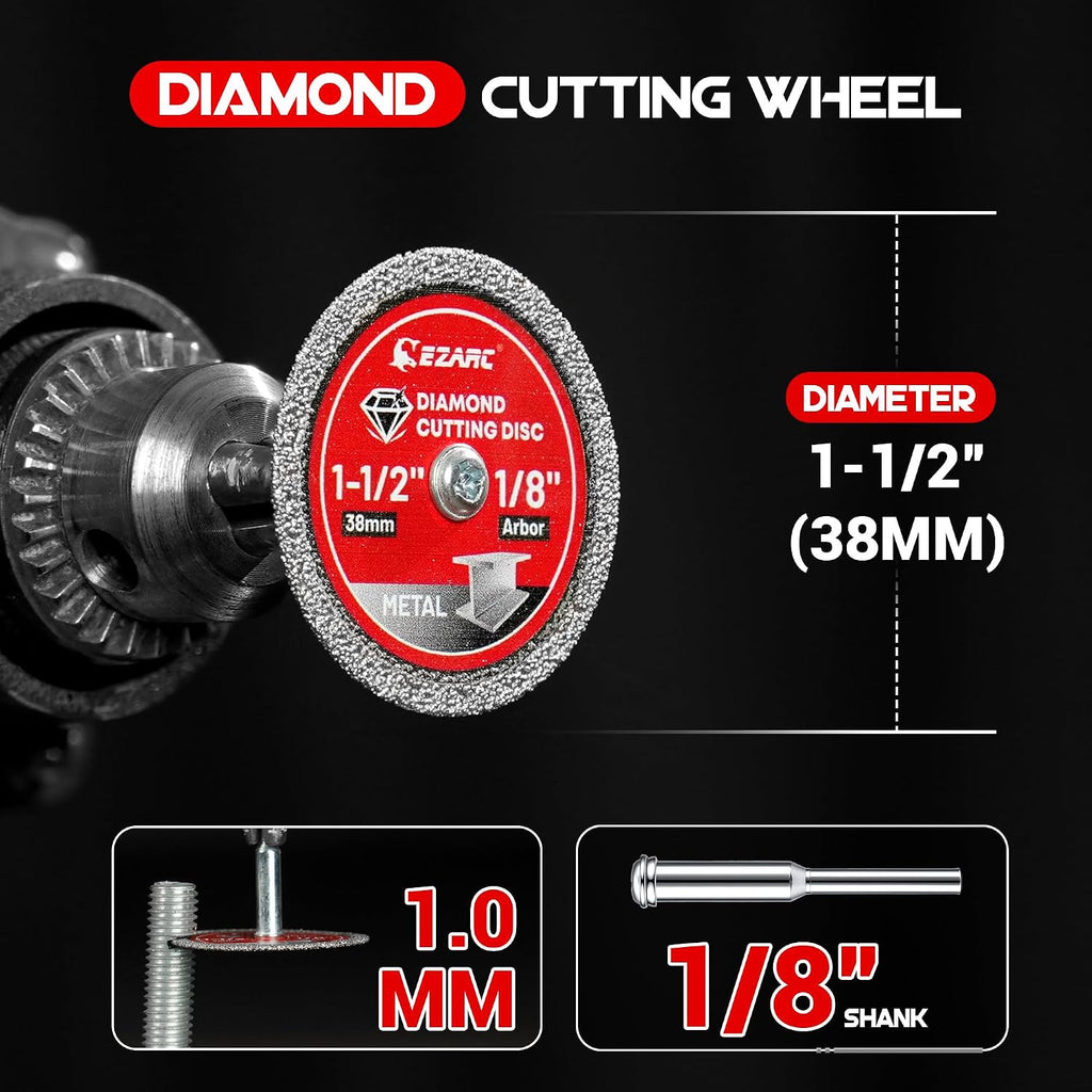 EZARC Durable 1-1/2 Diamond Cutting Wheels for Metal 3-Pack