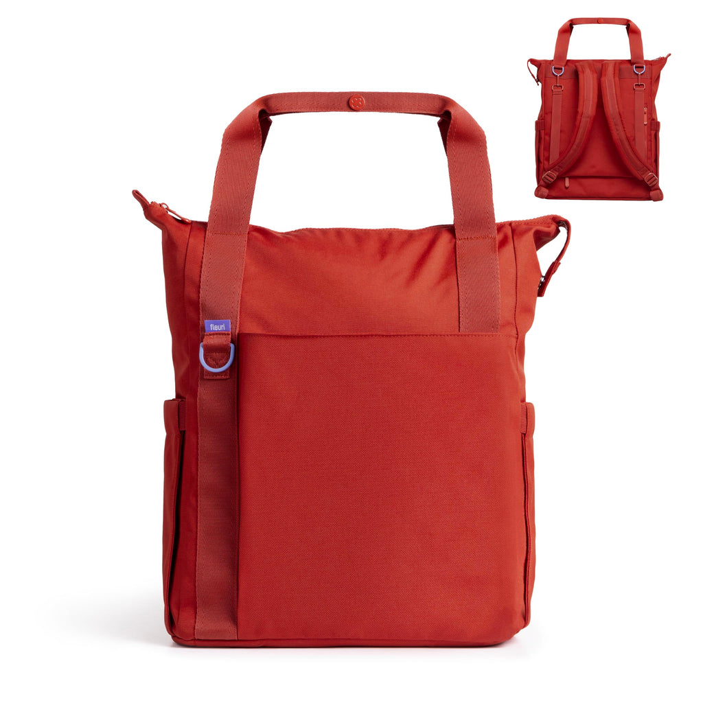Fleuri All-Day Diaper Bag Backpack, Easy-Clean, Wild Poppy