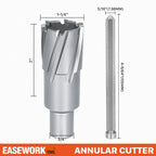 EASEWORK TOOL Carbide-Tipped Annular Cutter, 1-1/4" Diameter 2" Depth