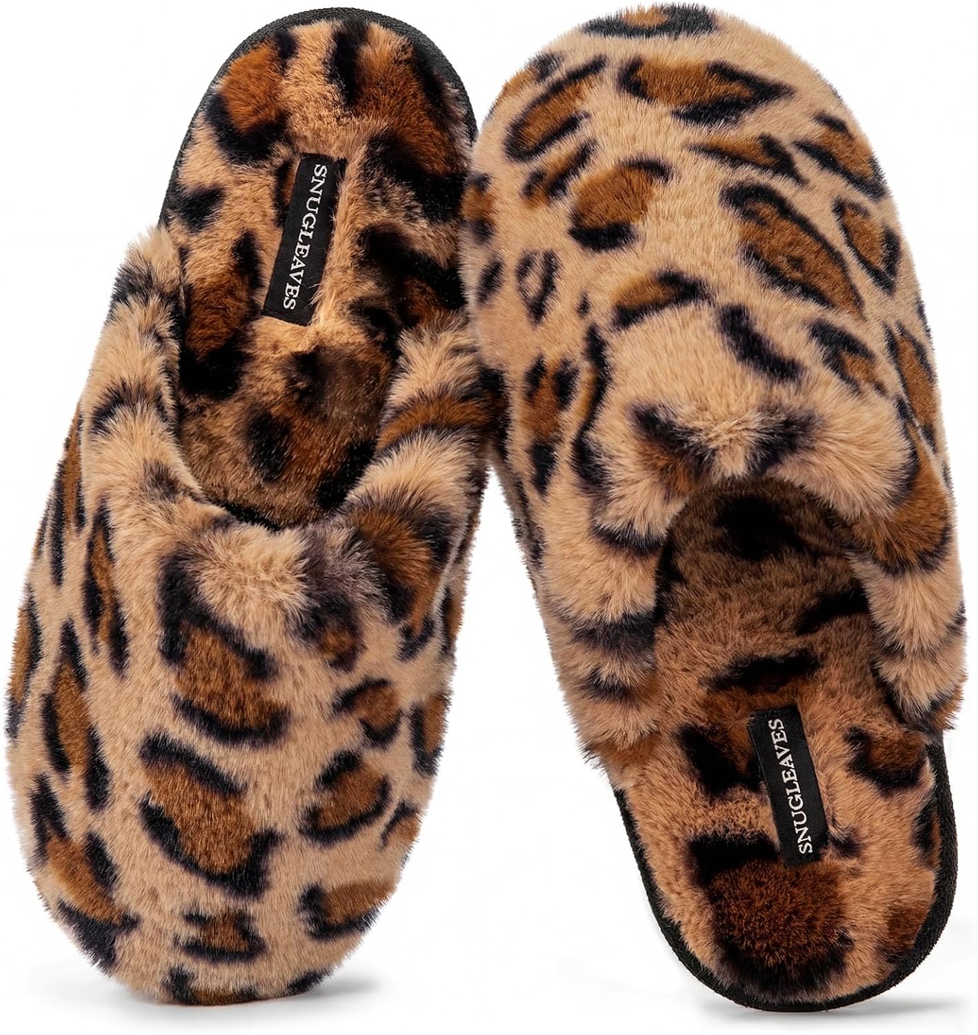 Women's Fuzzy Scuff Slippers Memory Foam Non-slip House Shoes | Indoor,faux