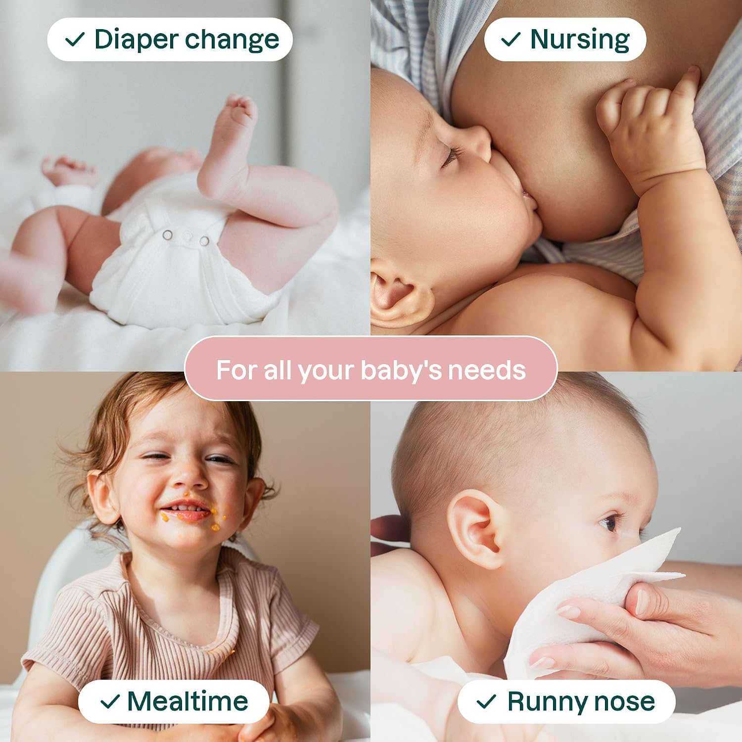 ATTITUDE Baby Water Wipes, EWG Verified, Safe for Newborns, Unscented & Fragrance-Free, 99% Water, Gentle &