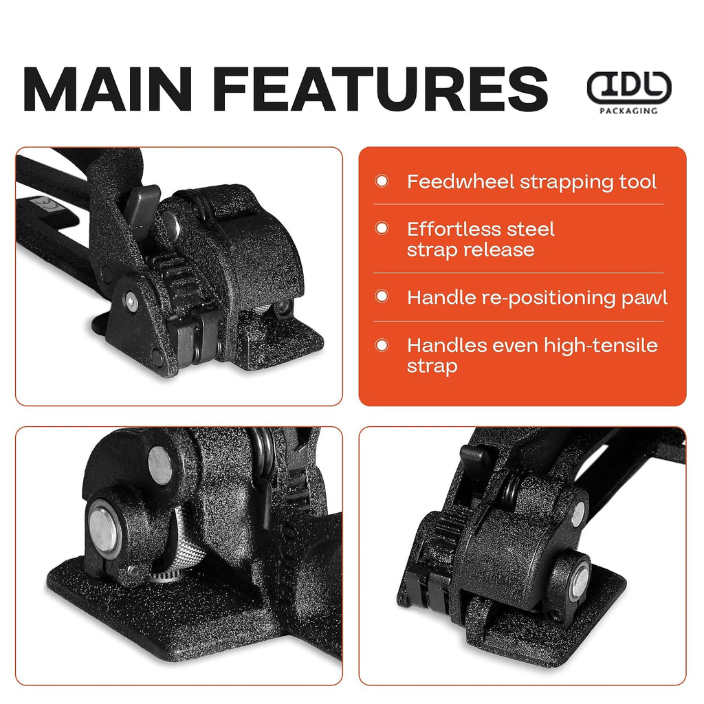 S-290 Heavy Duty Popular High Tensile Feed-Wheel Tensioner for 3/8" to 3/4" Steel Strapping