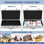 Aluminum Briefcase Hard Case with DIY Customizable Foam Insert for Test Instruments Cameras Tools Parts and
