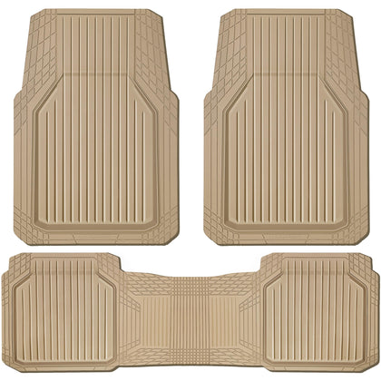 Heavy Duty Rubber Floor Mats for Car, Waterproof Liner Deep Dish Car Mats Full Sets, Universal Trim to Fit for SUV