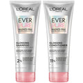 L’Oreal Paris Sulfate Free Glossing Shampoo and Conditioner Set with Glycolic Acid, Provides Intense Glass Shine &