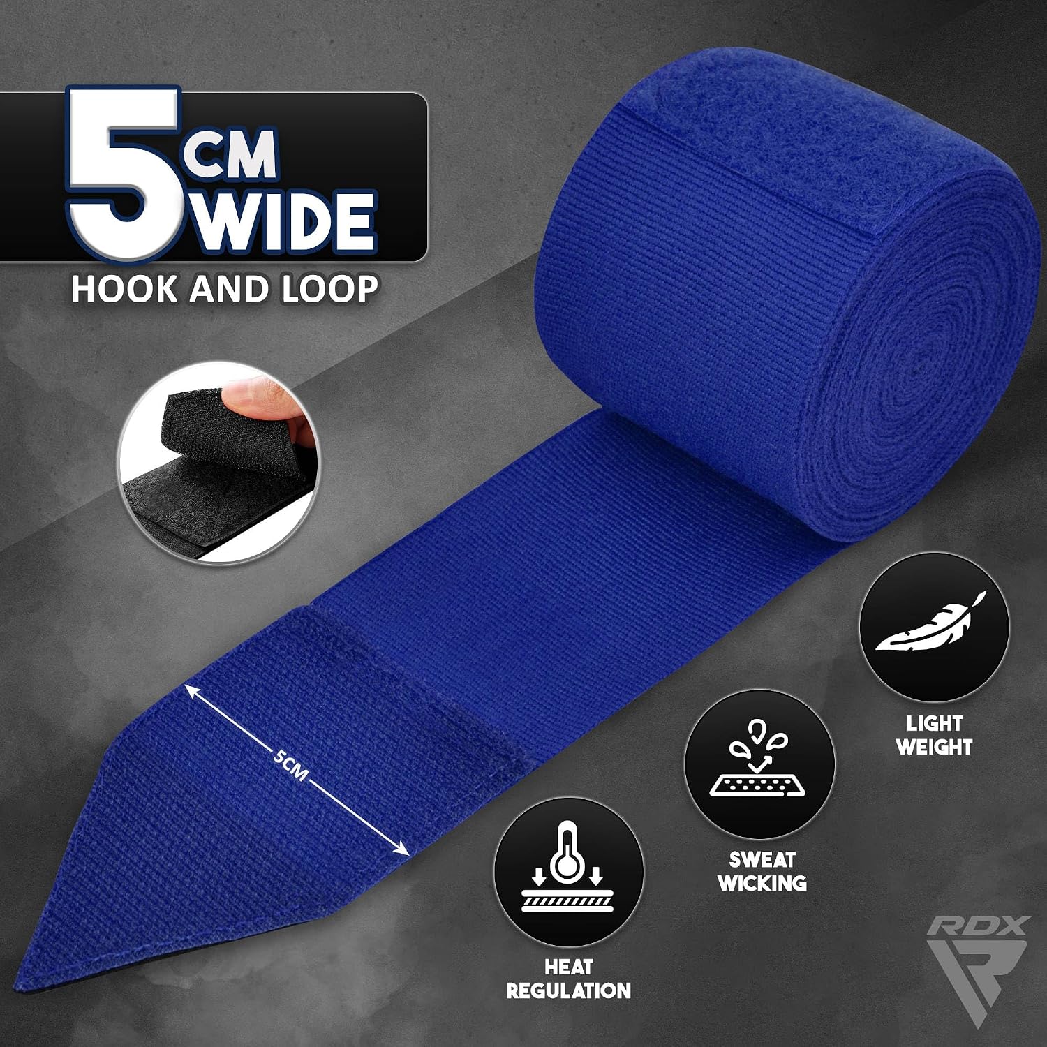 Boxing Hand Wraps 4.5M / 180 Inches – Mexican Style Semi-Elastic MMA Inner Gloves - Wrist Support for Muay Thai