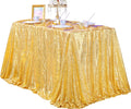 Gold Sequin Tablecloth 60x102 Inch Sparkly Gold Wedding Tablecloth Drapes