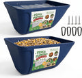 Hanging Chicken Feeder Waterer Heavy Duty BPA-Free Plastic Feed Trough, Fence Mount Livestock Feeding Bucket