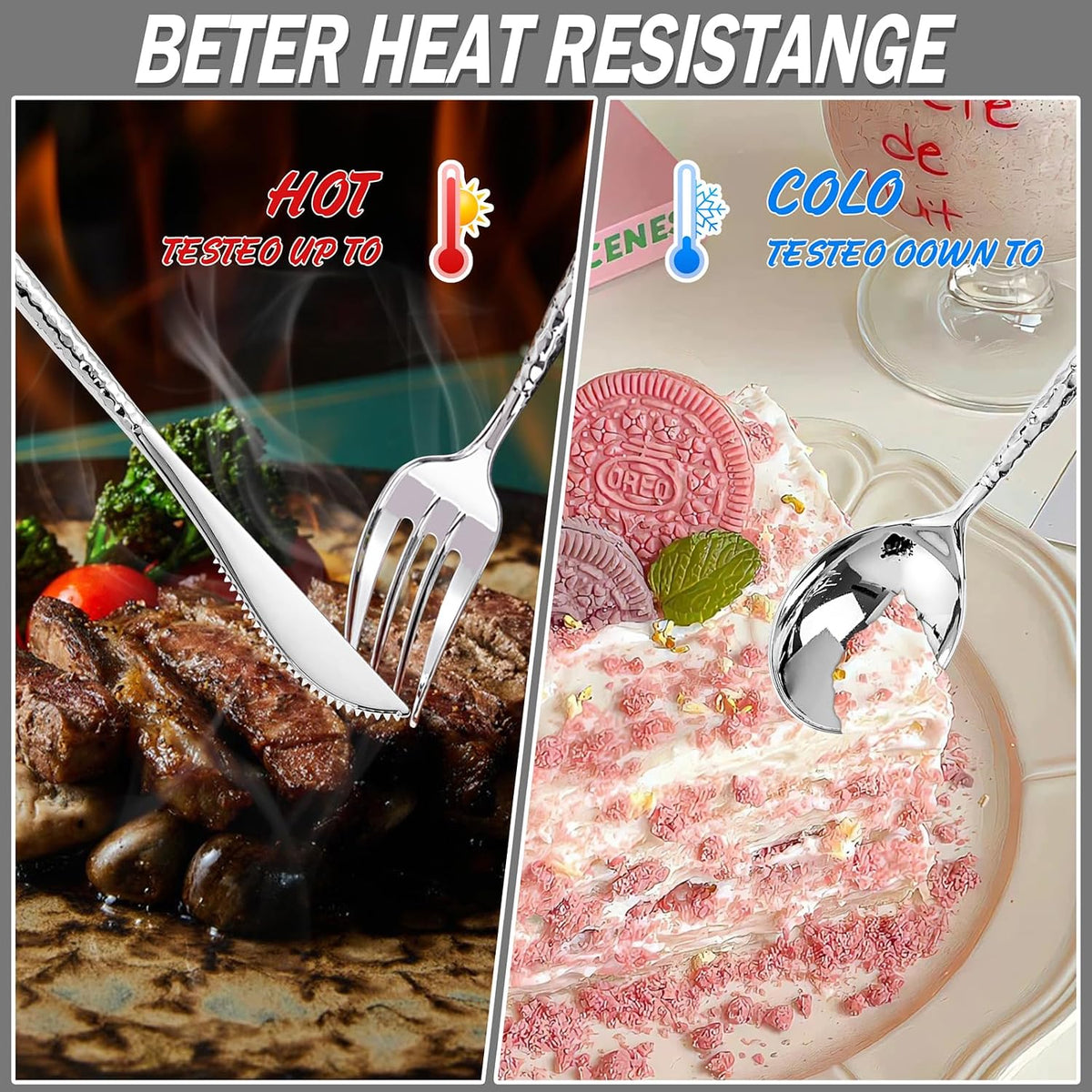 150PCS Silver Plastic Silverware, Disposable Utensils, Includes 50 Knives, Forks and Spoons, Hammered Silverware Set