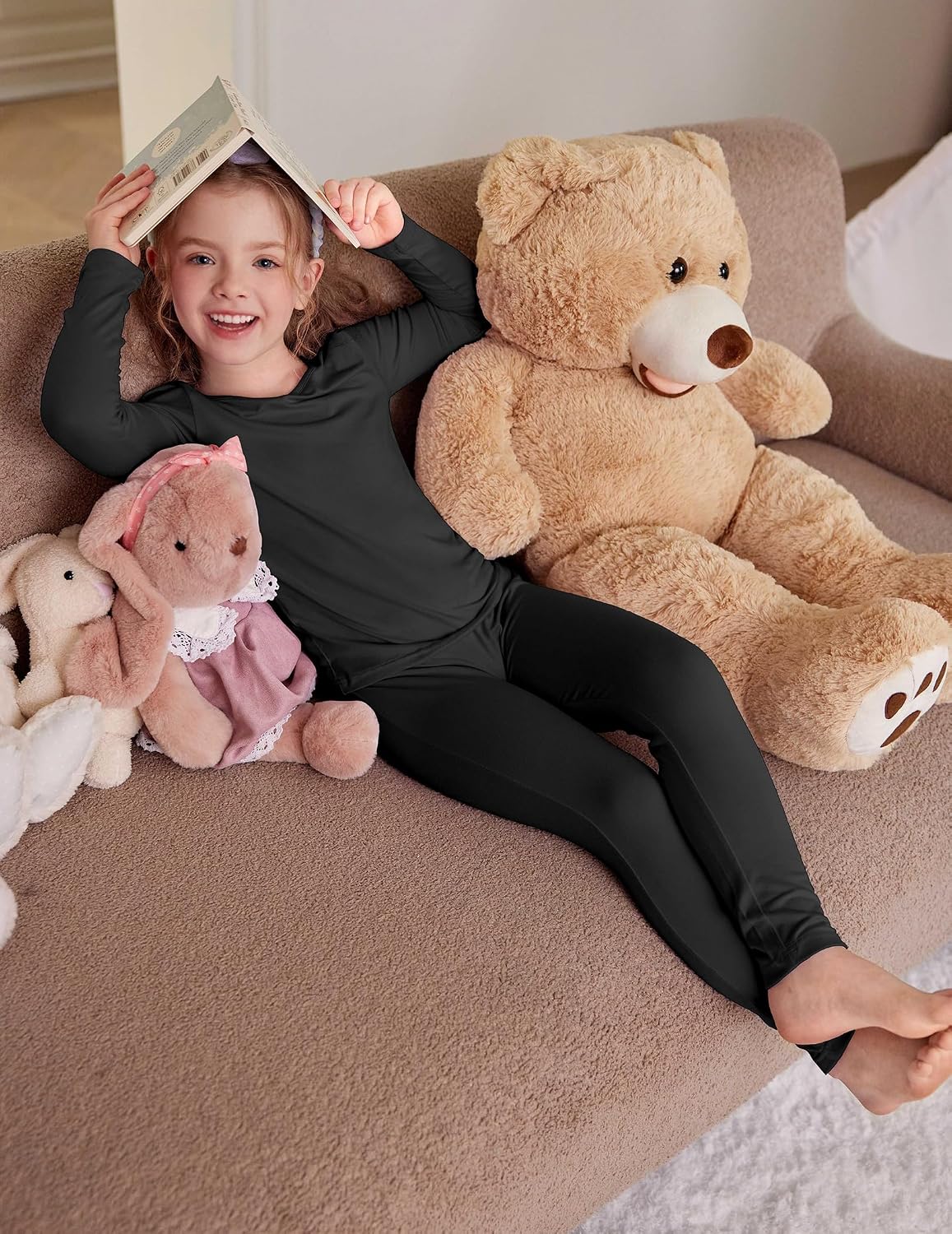 Thermal Underwear for Kids Long Johns Girls Base Layer Top Bottom | Super Soft Thermals Shirt & Leggings, 2 Piece