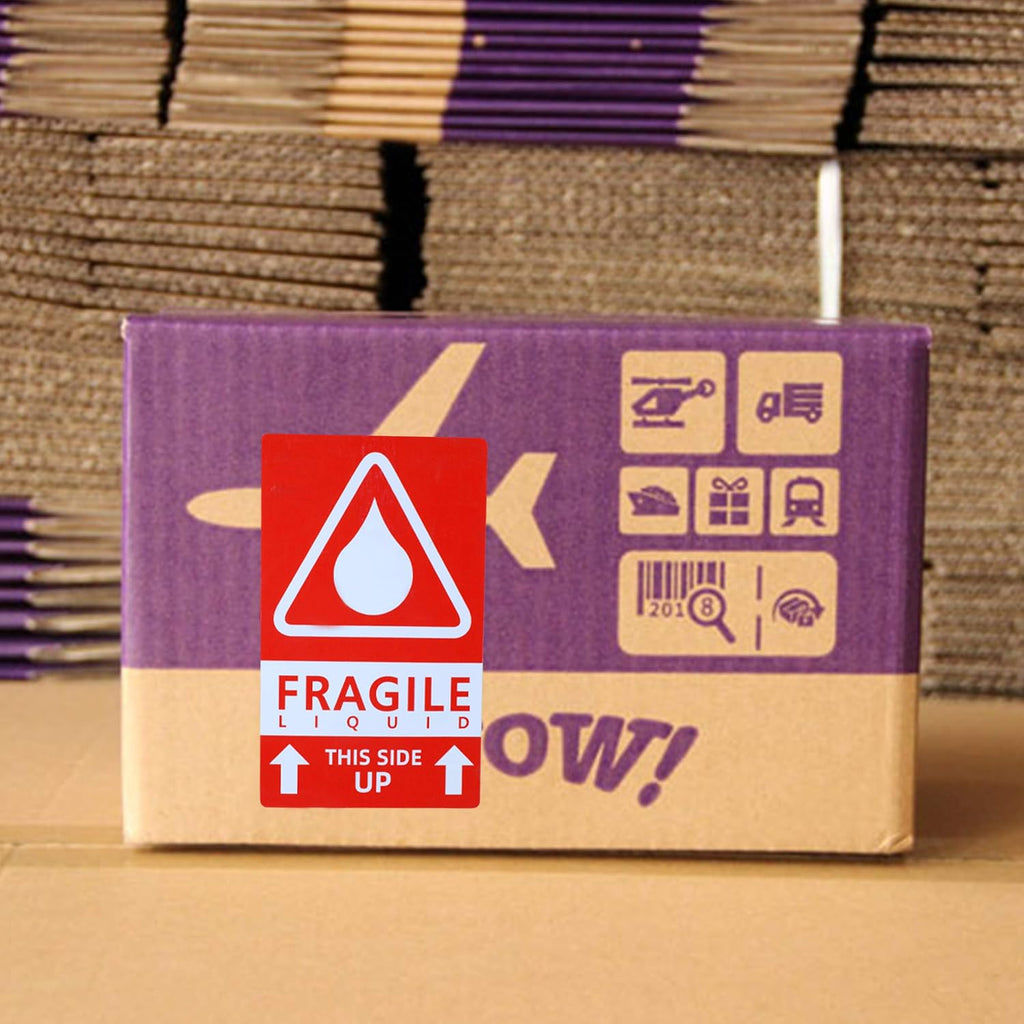 3 x 5 Fragile Liquid This Side up Pre-Printed Labels/Stickers 100 Labels per Roll