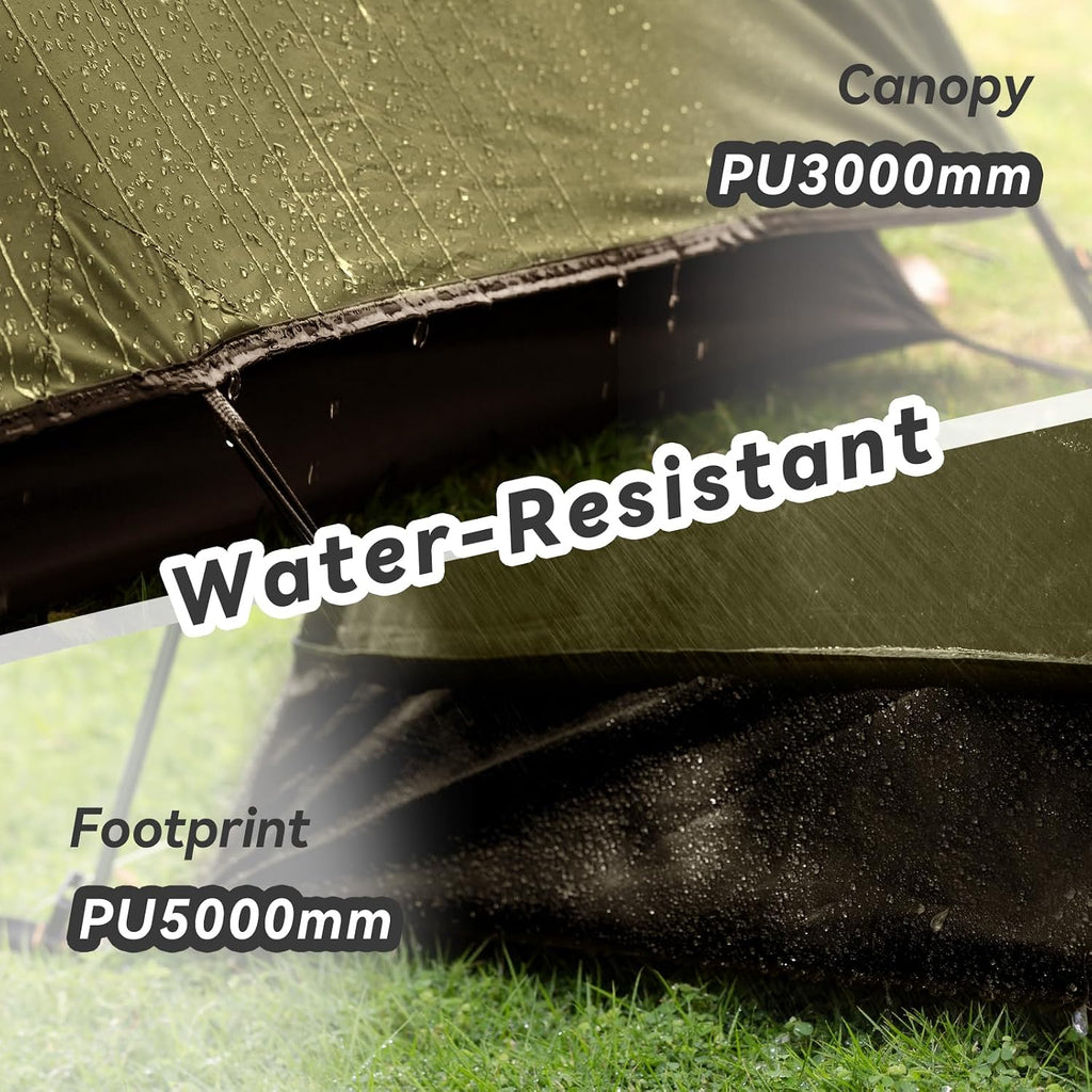 Camping Tent 2/3/4 Person, Professional Waterproof & Windproof Lightweight Backpacking Tent Suitable for