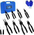 SGT 10pcs Snap Ring Pliers Set, Internal and External Circlip Pliers