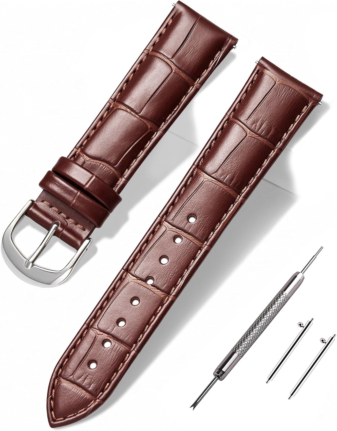 Alligator Grain Leather Quick Release Watch Bands for Men Women | Crocodile grain, Swap watch straps in seconds