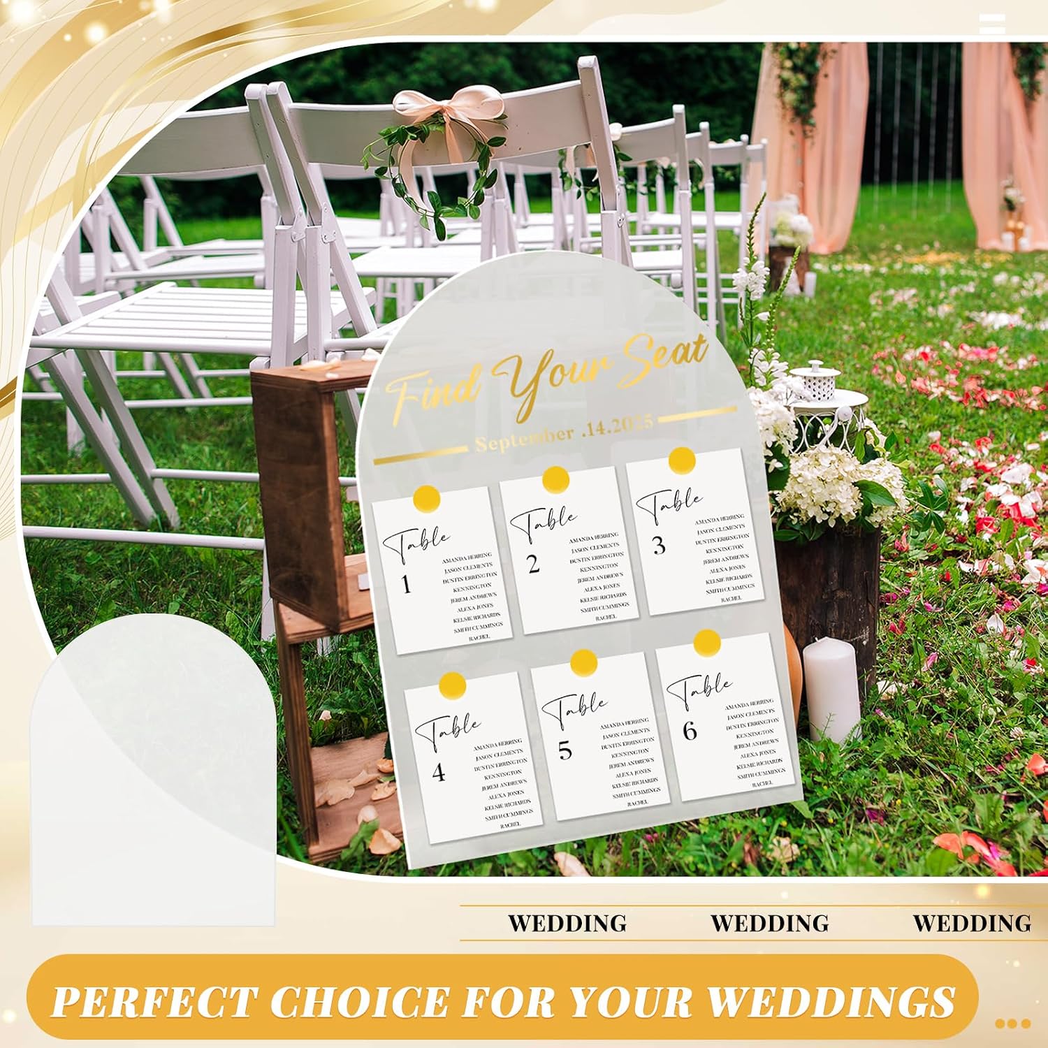 Wedding Seating Chart Board Display for Wedding Reception