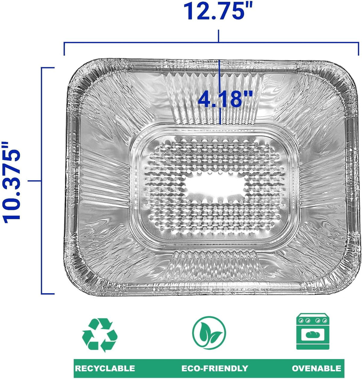 Half-Size (1/2) 4" Extra-Deep Alumium Foil Steam Table Roaster Pans with Lids - Disposable Containers Great for
