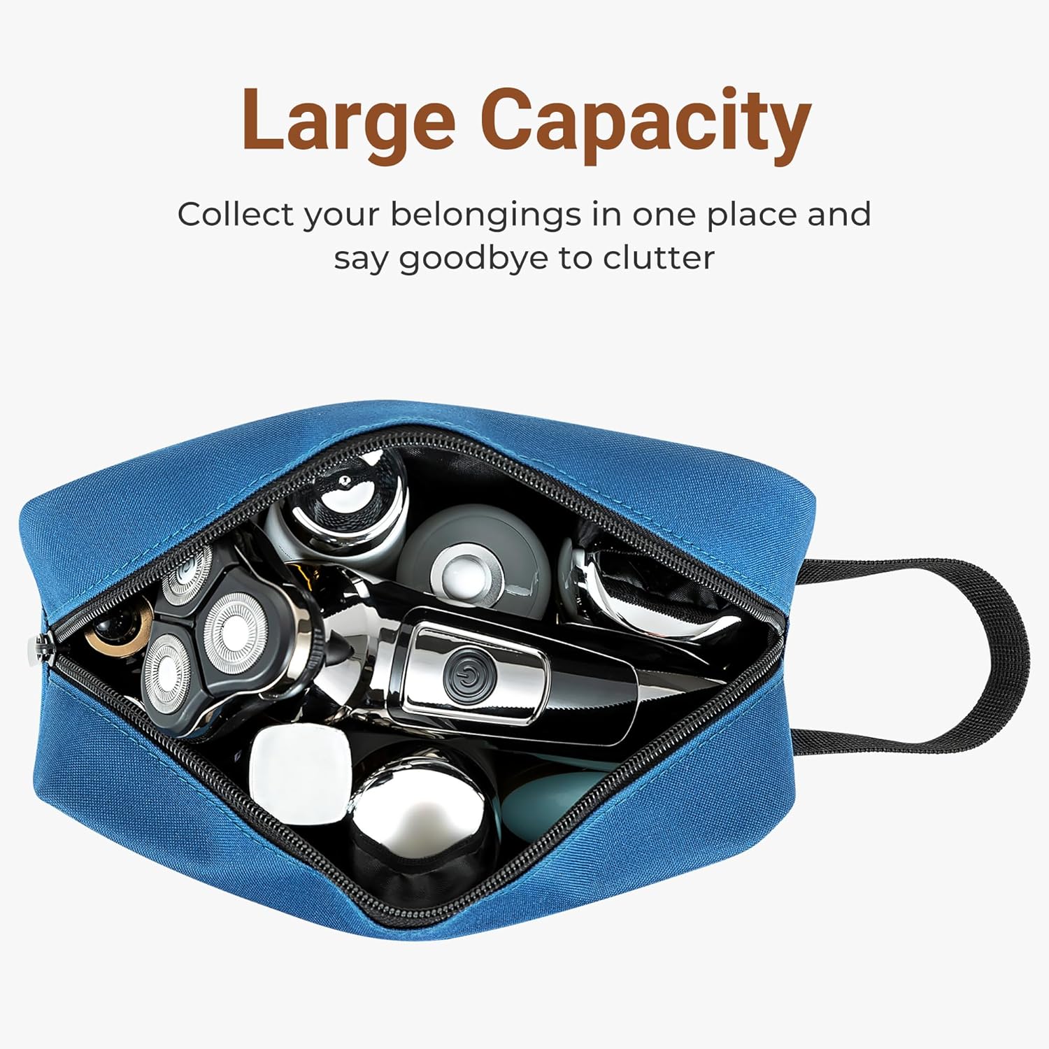 Travel Toiletry Bag for Women and Men,Lightweight Makeup Bag Hanging Dopp Kit with Shaving Compartment Cosmetic