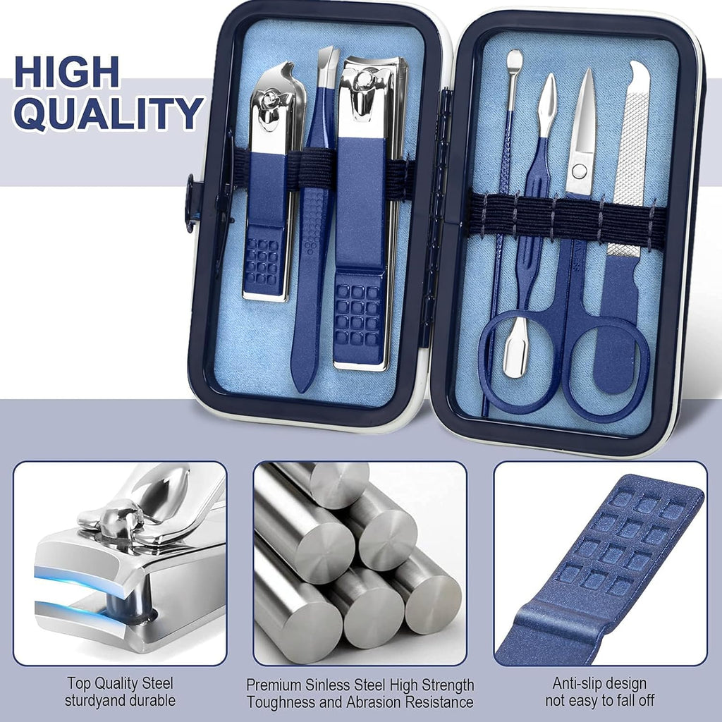 Travel Manicure Set Pedicure Kit Nail Clippers Set Grooming Kit | Stainless Steel Nail Clippers Nail Tools with