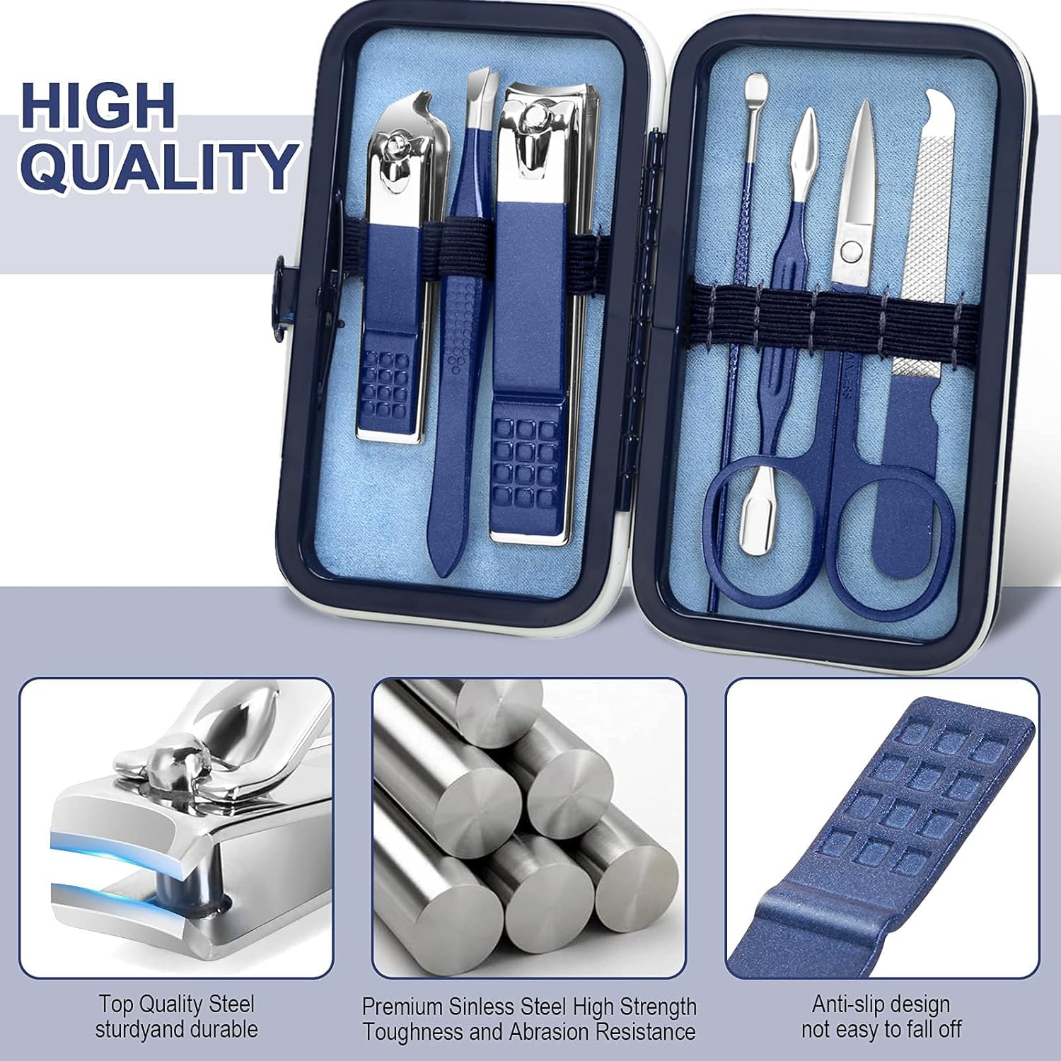 Travel Manicure Set Pedicure Kit Nail Clippers Set Grooming Kit | Stainless Steel Nail Clippers Nail Tools with