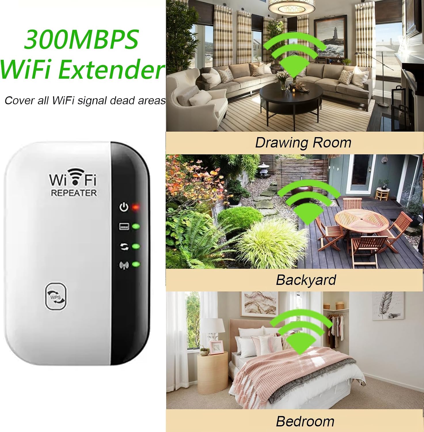 Fast WiFi Extender Signal Booster for Home, Long Range WiFi Repeater - Up to 5000 sq.ft Coverage, Easy Set Up WiFi