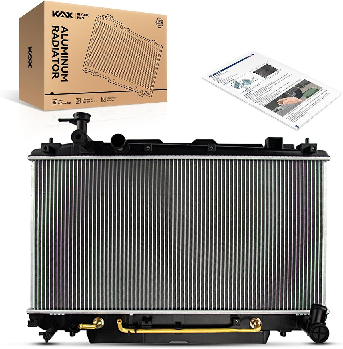 KAX Engine Cooling Radiator, Compatible with 2004-2005 RAV 4 2.4L(w/TOC)